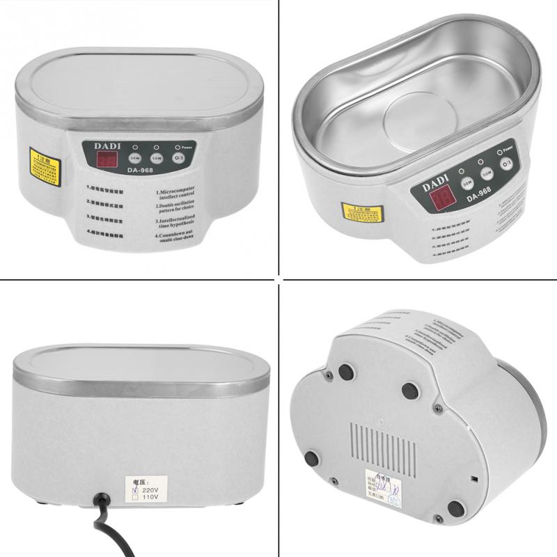 1Pcs Mini Ultrasonic Cleaner 600ml 40KHz Ultrasonic Cleaner Cleaning Ta-nk Machine AC 220V 50Hz