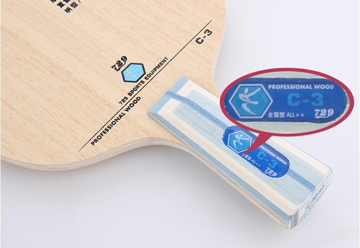 RITC 729 C-3 de la Amistad (C3, C 3) Hoja de tenis de mesa de madera All ++ para raqueta de ping pong