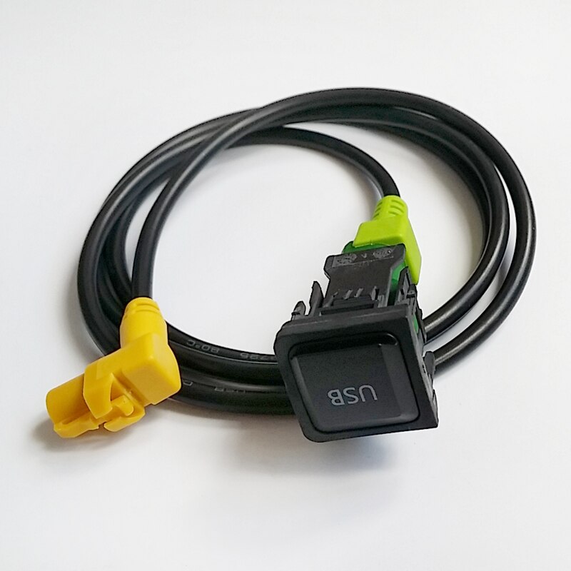 Dispositivo Biurlink RCD510 RNS315 150CM, interruptor de Radio USB con cable para coche, botón compatible con adaptador USB para Volkswagen Passat Skoda