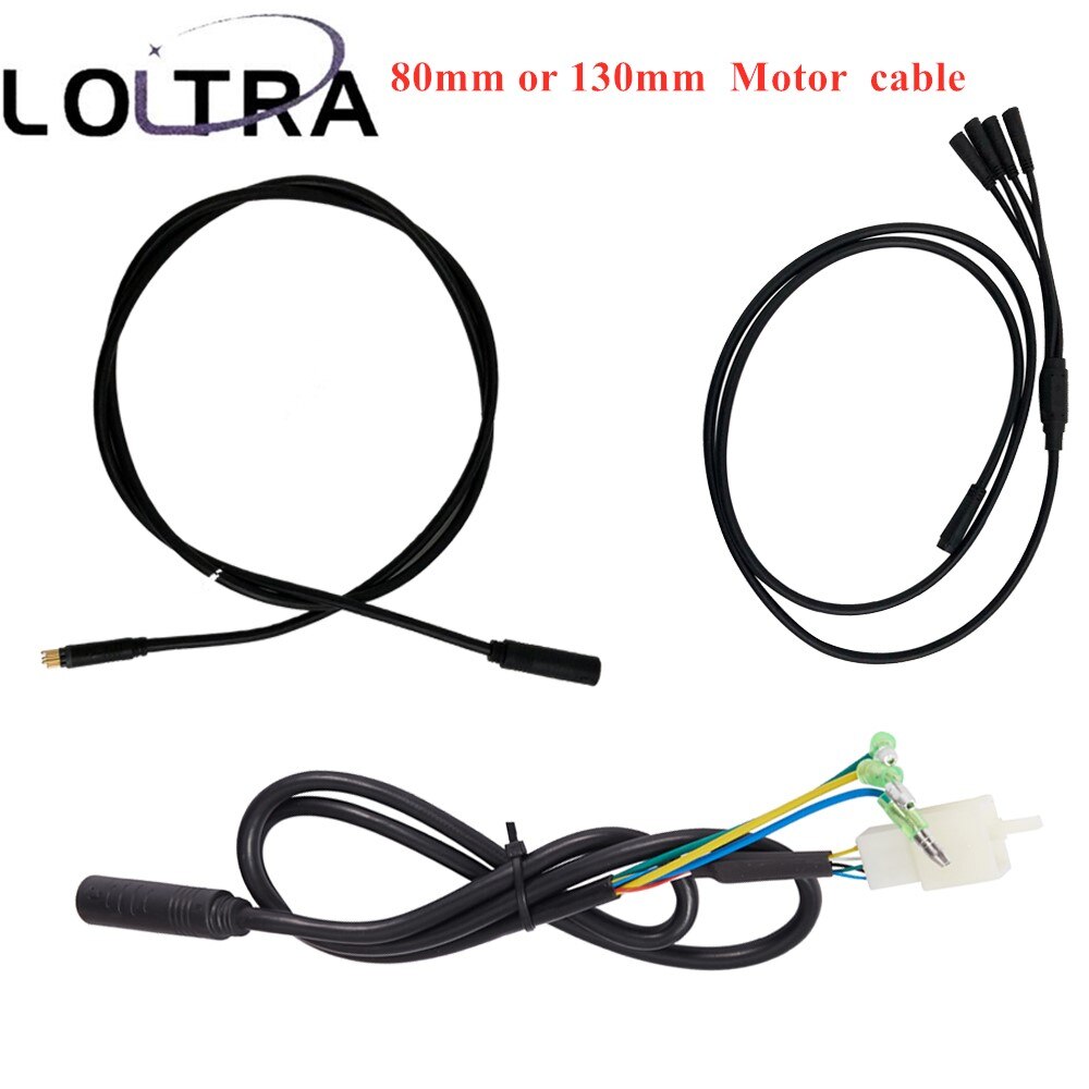 Ebike Motor Extender Cable Replacement 80mm 130mm Juliet 1 to 4 Male/Female Connector Waterproof Connector Ebike Convert Cable
