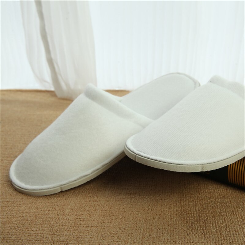 5/10/20 Thuis Gast Indoor Slippers Paar Wegwerp Spa Hotel Slippers Open Teen Handdoek Indoor Wegwerp Slippers