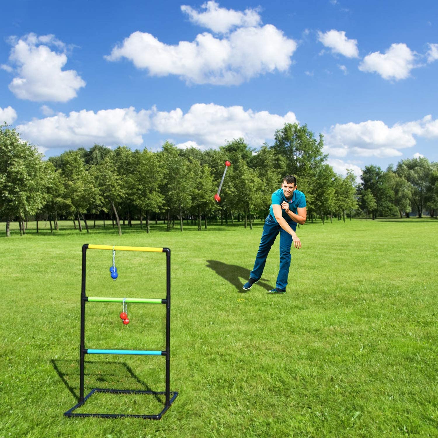 6 Pcs Ladder Toss Ball Replacement Ladder Bolos Ball Golf Ball for Indoor/Outdoor Ladder Toss Game