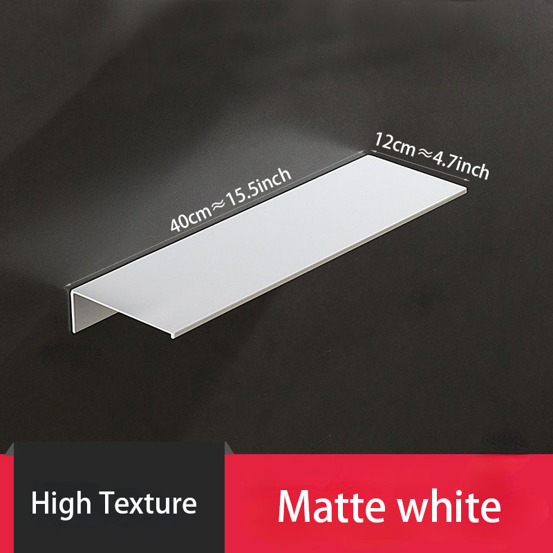 No Drilling Storage Rack Wall Shower Wall Shelf Kitchen White Finish for Modern Bathroom Organizer Home Space-Saving Accessories