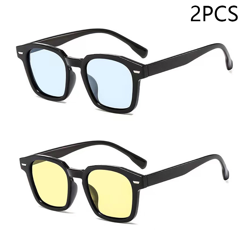Unisex Rectangle Vintage Sunglasses Retro Sun Glasses Female Lady Eyeglass Cat Eye Casual Goggles UV400: WHITE