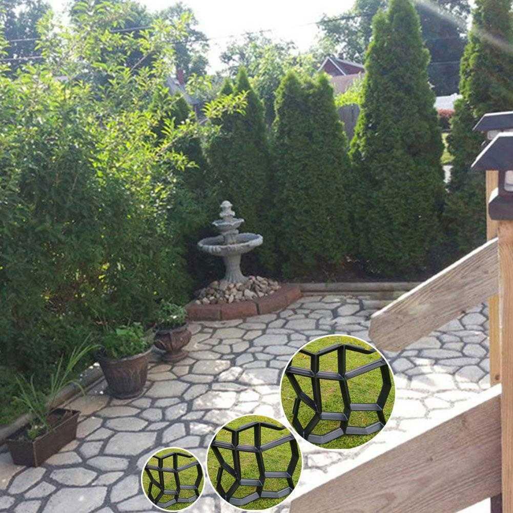Concrete Molds Pave Garden ReusableDIY Plastic Paths Maker Concrete Stepping Stone Cement Mould Brick Molds Garden Stone Road