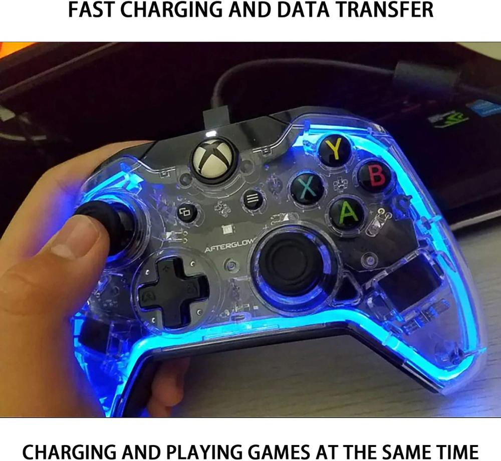 Lader Opladen Kabel Voor Xbox One S X Controller, Micro Usb 2.0 Spelen Data Sync Charge Cord 9FT
