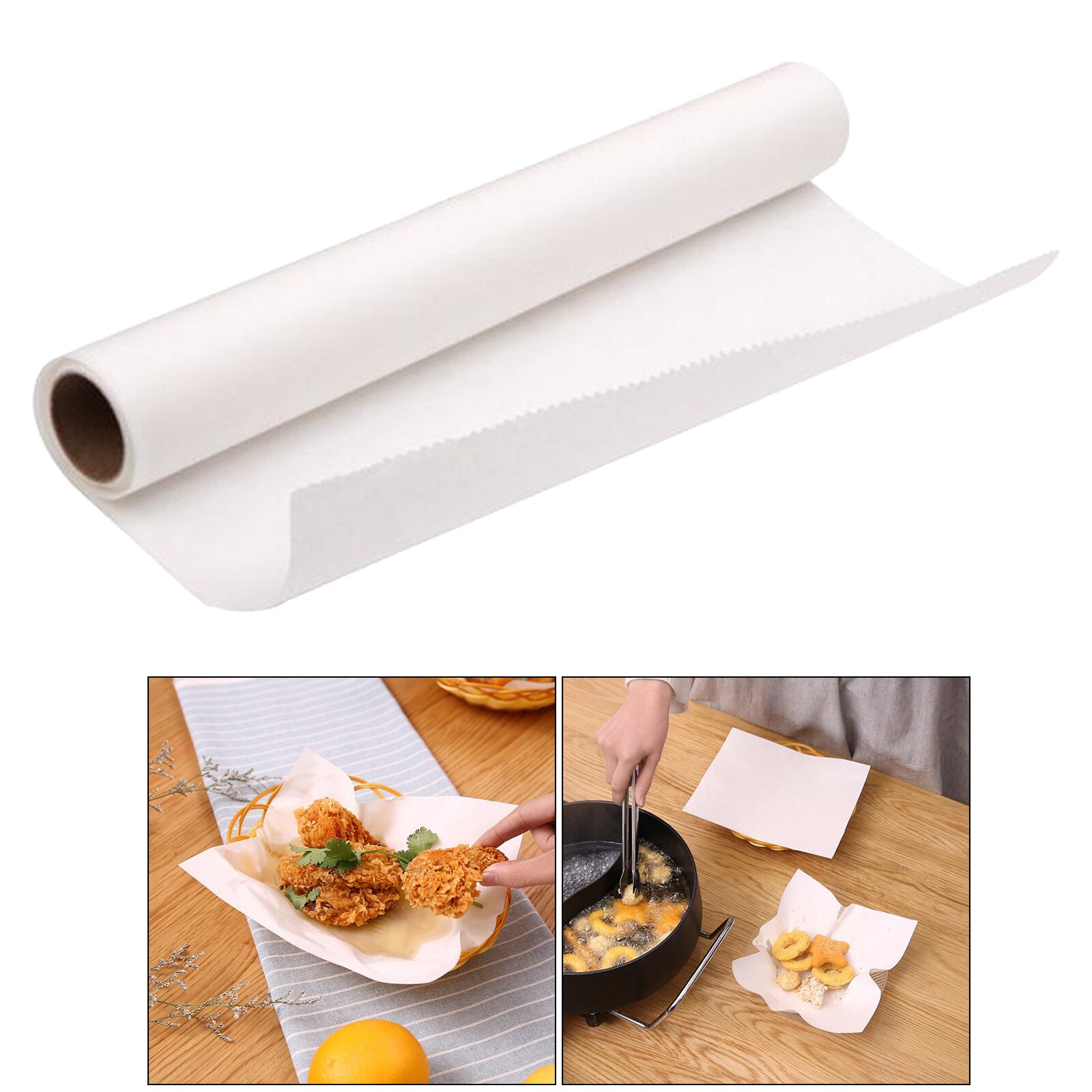 Papier de cuisson réutilisable, 30cm x 20m, parchemin de cuisson antiadhésif pour four à friteuse à Air