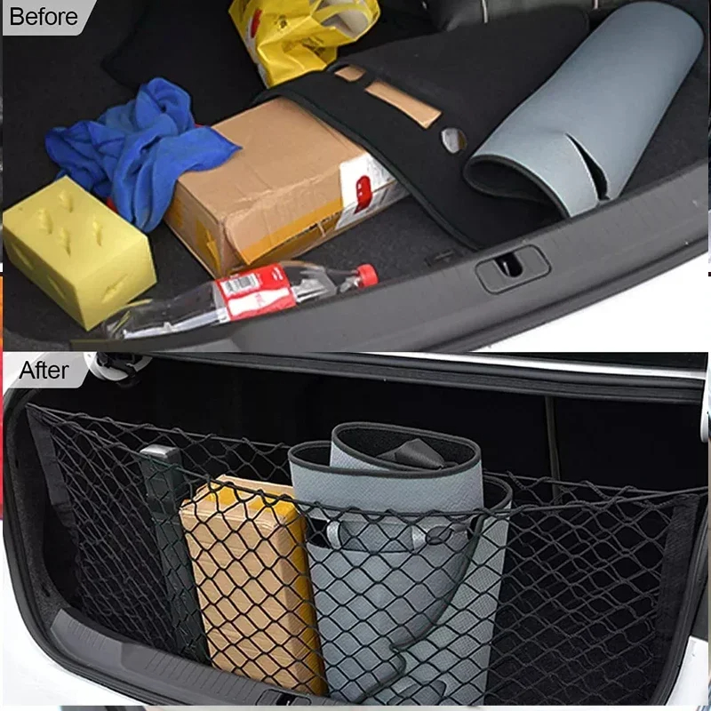 Kofferbak Opbergnet Tas Cargo Bagage Nylon Elastisch gaas Hangnetten Zak Opbergen Opruimen Interieuraccessoires