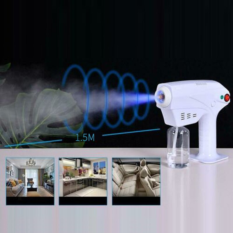 600ML 220V~240V Household Car Portable Sprayer Machine Blue Light Nano Steam Spray Gun Disinfection Sprayer For Car Home