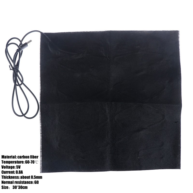 1 Set USB Electric Heated Jacket Heating Pad Outdoor Themal Warm Winter Heating Vest Pads For DIY Heated Clothing 5sheet ED: Silver