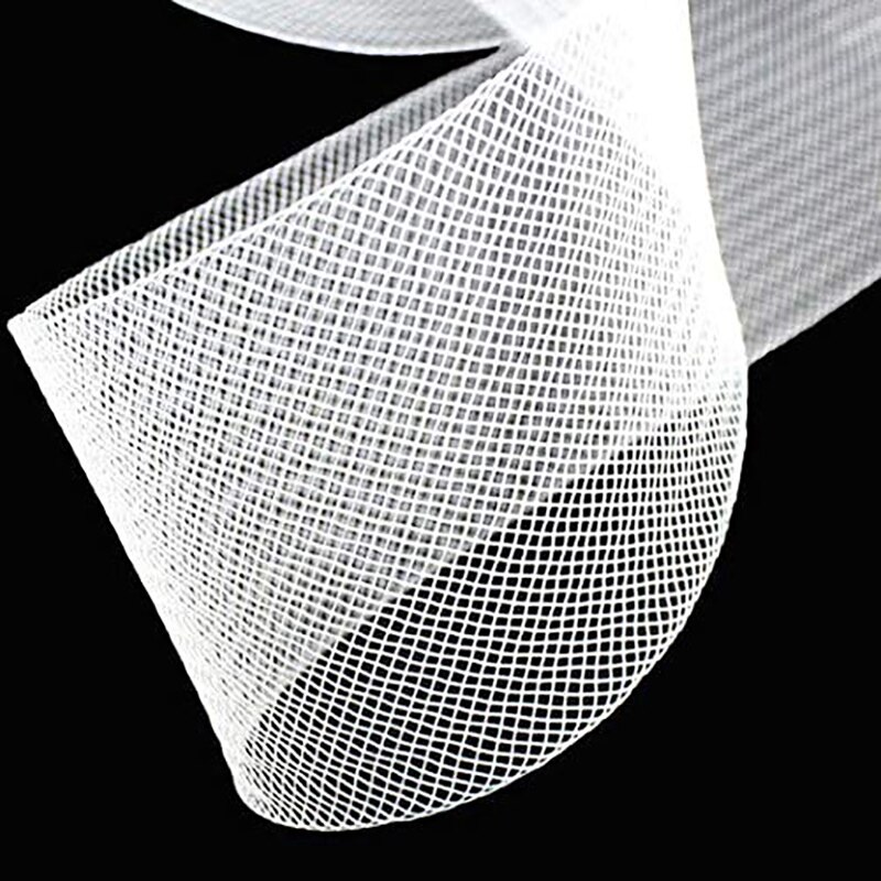 50mm 50 yards flad stiv, almindelig mesh fletning til syning af tilbehør