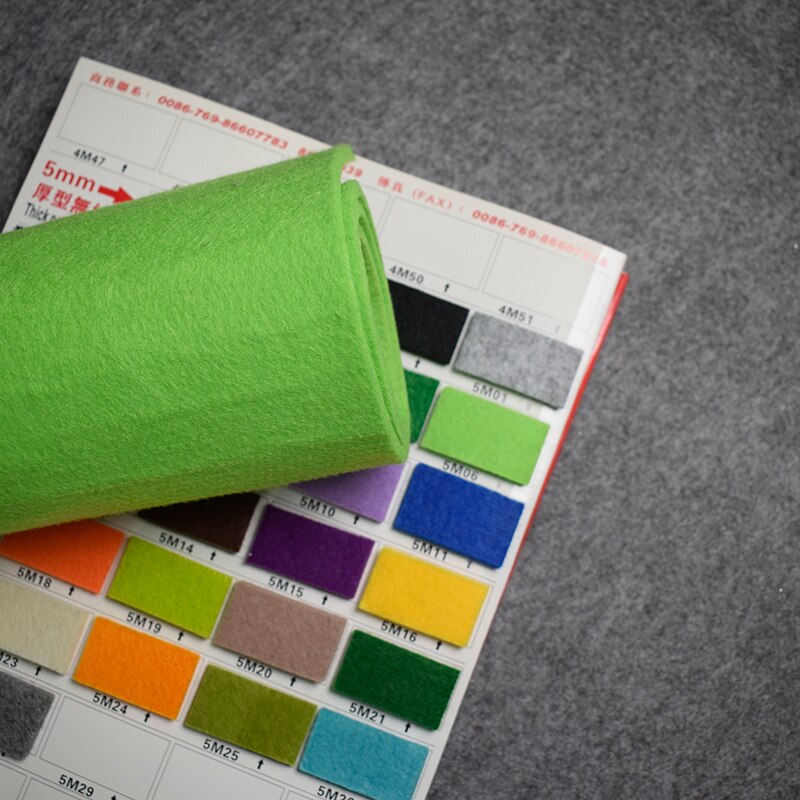 45 x 90cm 5mm tykt hårdt håndarbejde filt grøn filt jul håndværk filt håndværk syemateriale til børnehave filtemner: 5 m 06