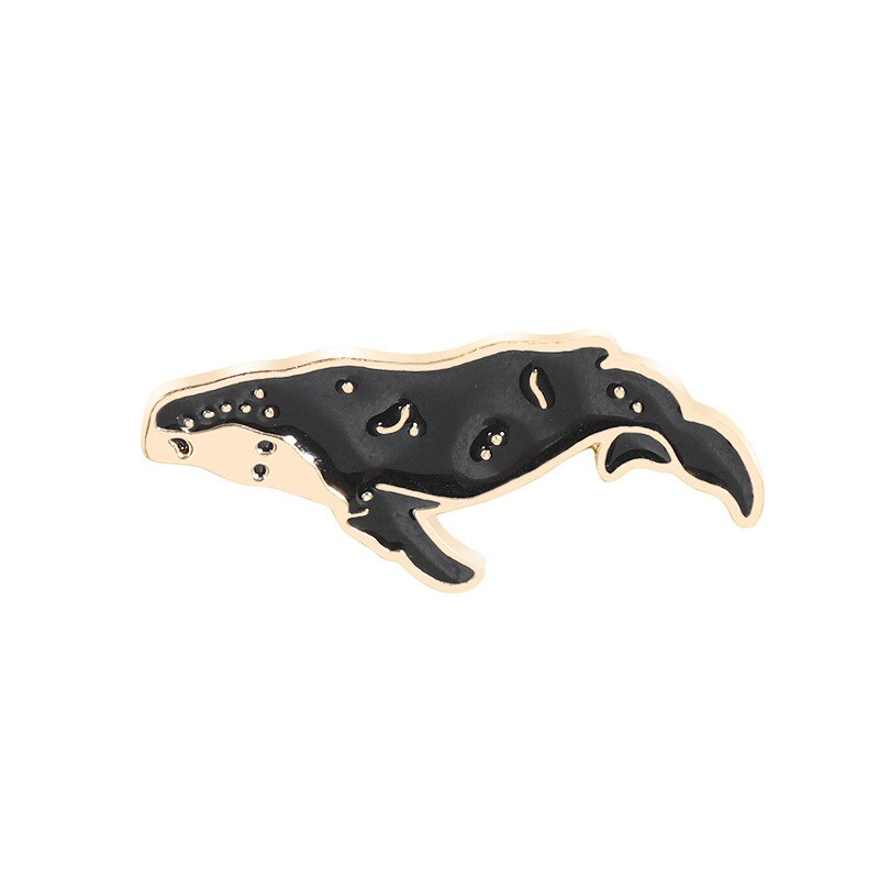 1PC lindo ballena broches de delfines de aleación de pines Punk animales de dibujos animados etiqueta insignias para las mujeres ropa de niñas niños del partido joyería: style 4