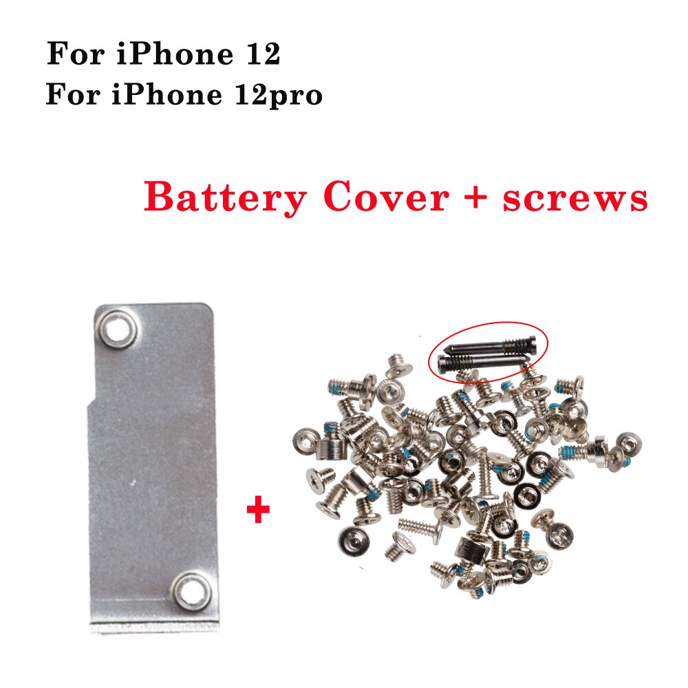 Battery FPC LCD Flex Cable Cover Full screws For iphone 6 6S 7 8 plus X XR XS MAX 11 12 Pro Max inner Metal Bracket Clip Holder: 12 12pro battery