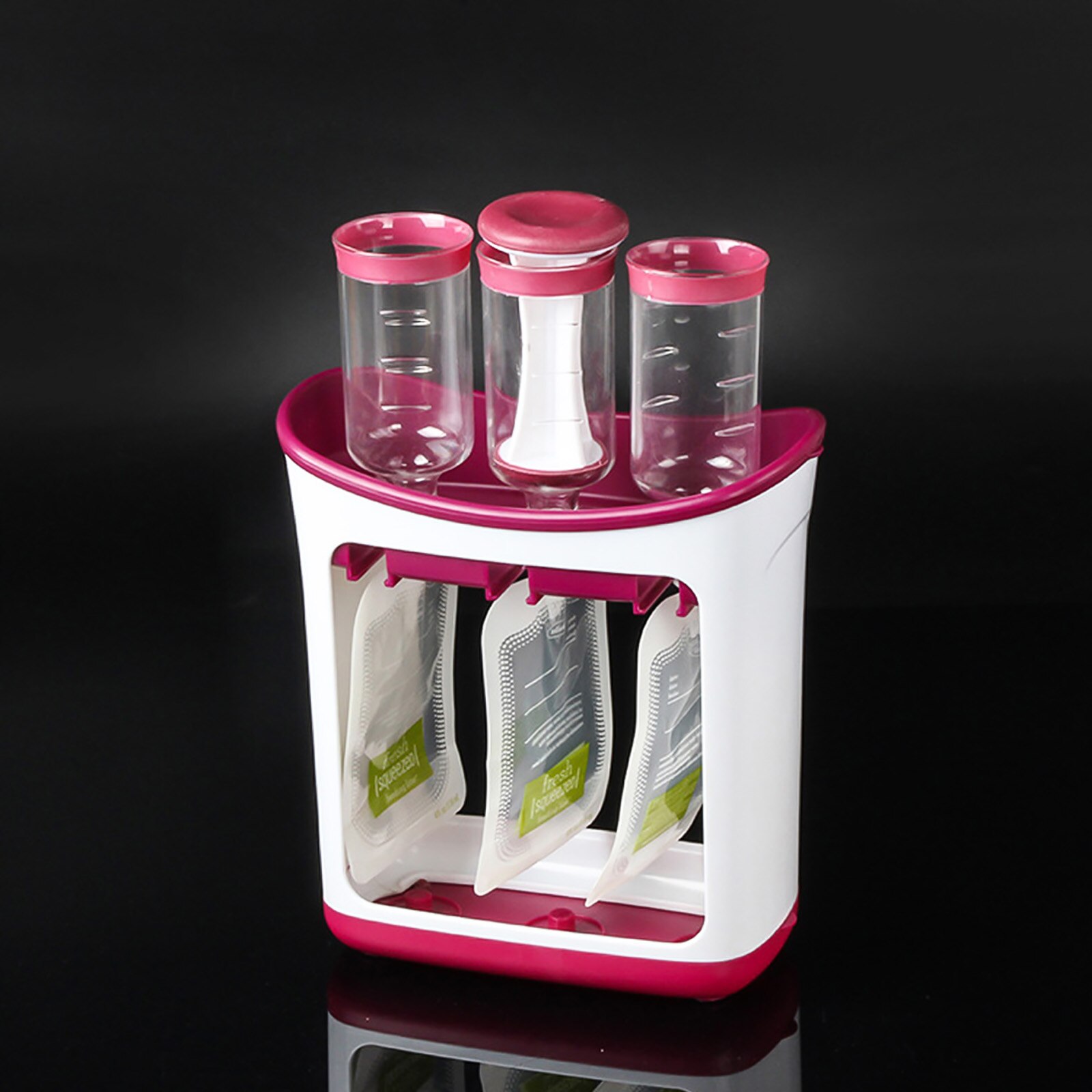 Station de pressage de jus de fruits frais maison, fabricant d'aliments pour bébés avec sacs de rangement