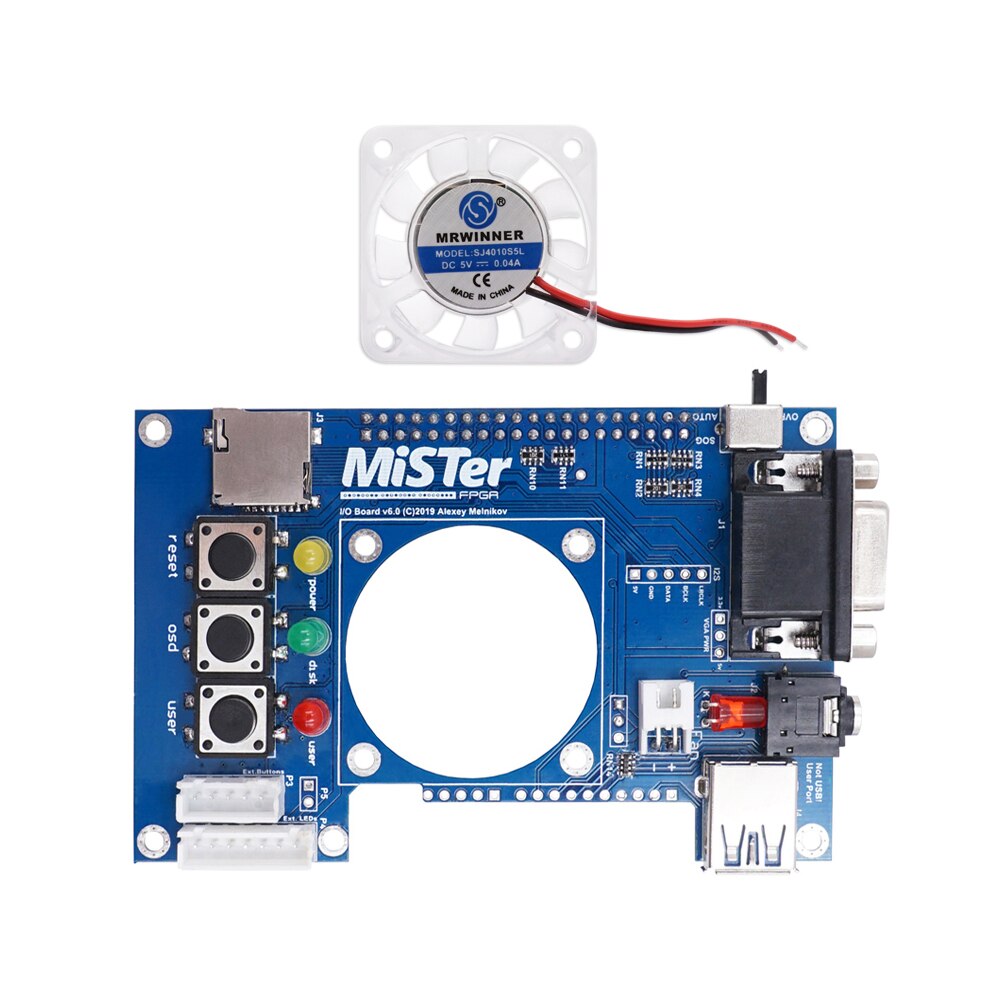 RetroScaler Manuelle Schweißen v 6,1 Mister I/O Board Analog Interface Unterstützung SNAC für Mister FPGA: IO Board-normal fan