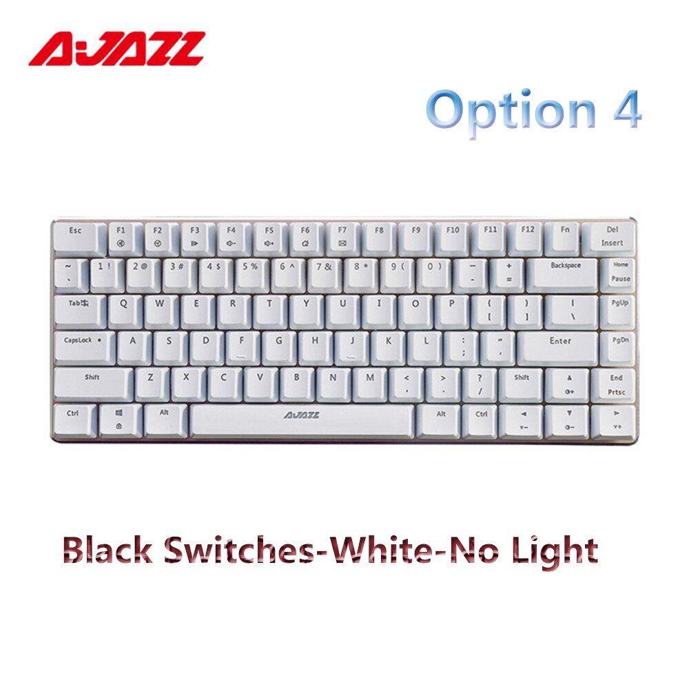 Original Ajazz AK33 Mechanical Gaming Keyboard Blue Switch 82 Keys Wired Keyboard for PC Games with Ergonomic Cool LED Backlit: Option 4