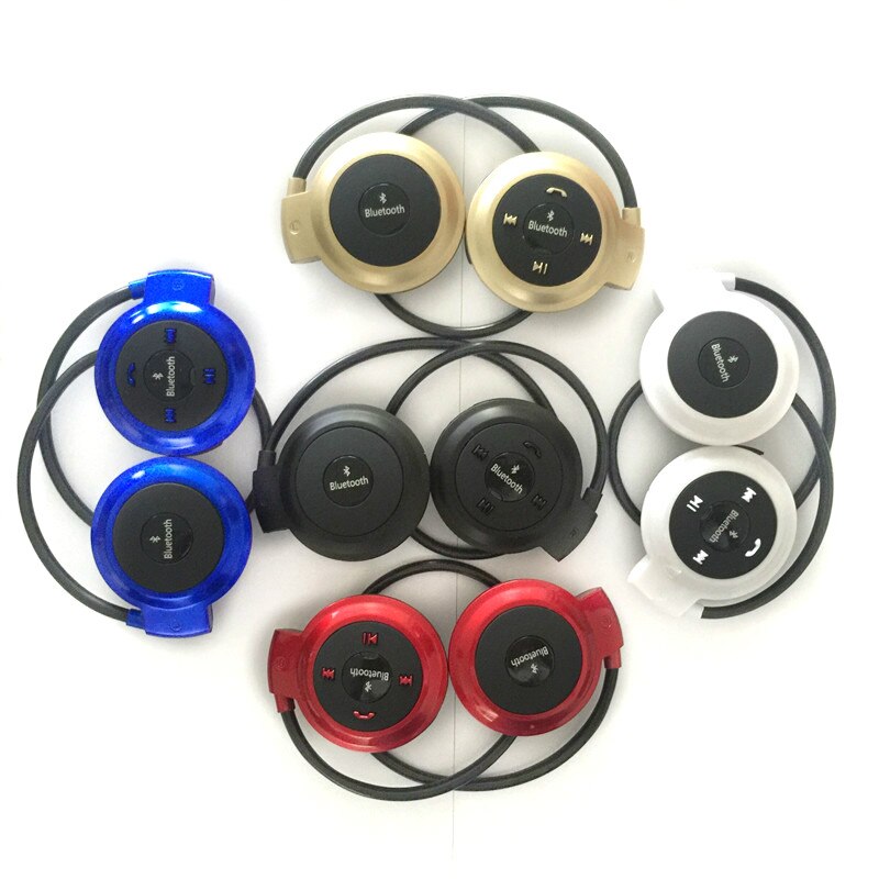 Mini auriculares Bluetooth 503 manos libres con reproductor MP3, Auriculares deportivos estéreo inalámbricos con soporte para tarjeta TF y Diadema FM