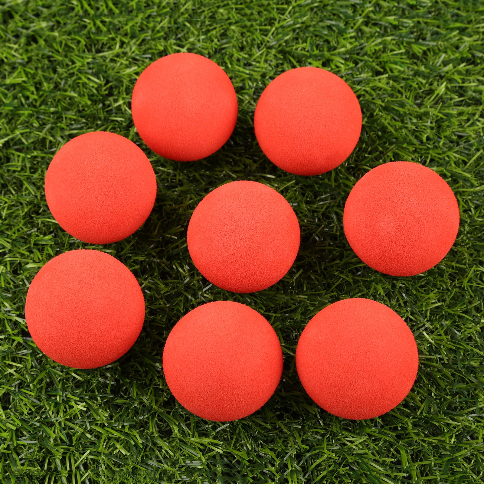 Pelota de Golf de goma EVA para practicar, pelota de entrenamiento de espuma suave para deportes al aire libre, patio trasero, 42mm de diámetro, Color brillante, 20 piezas: Red