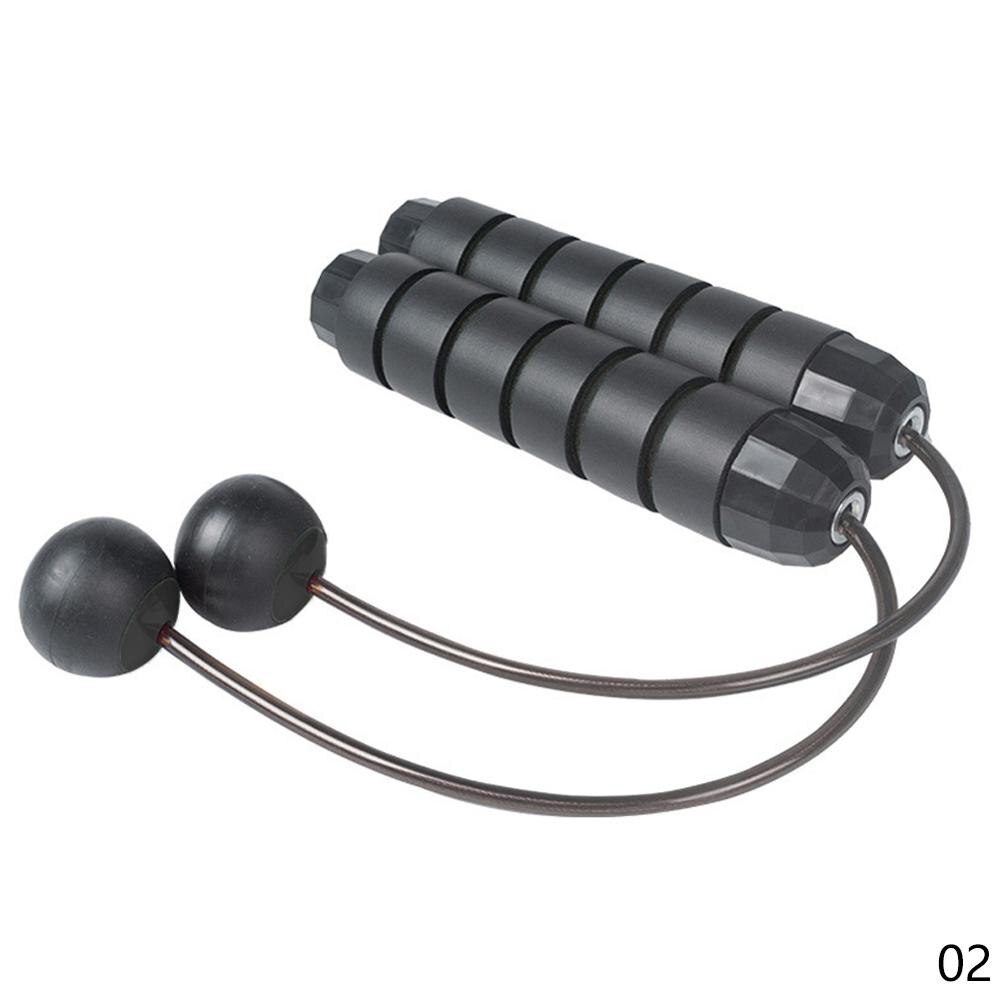 Weighted Ropeless Corded Jump Rope Foam Handle Adjustable Skipping Jump Rope for Adult and Children Fitness Training Tool: black