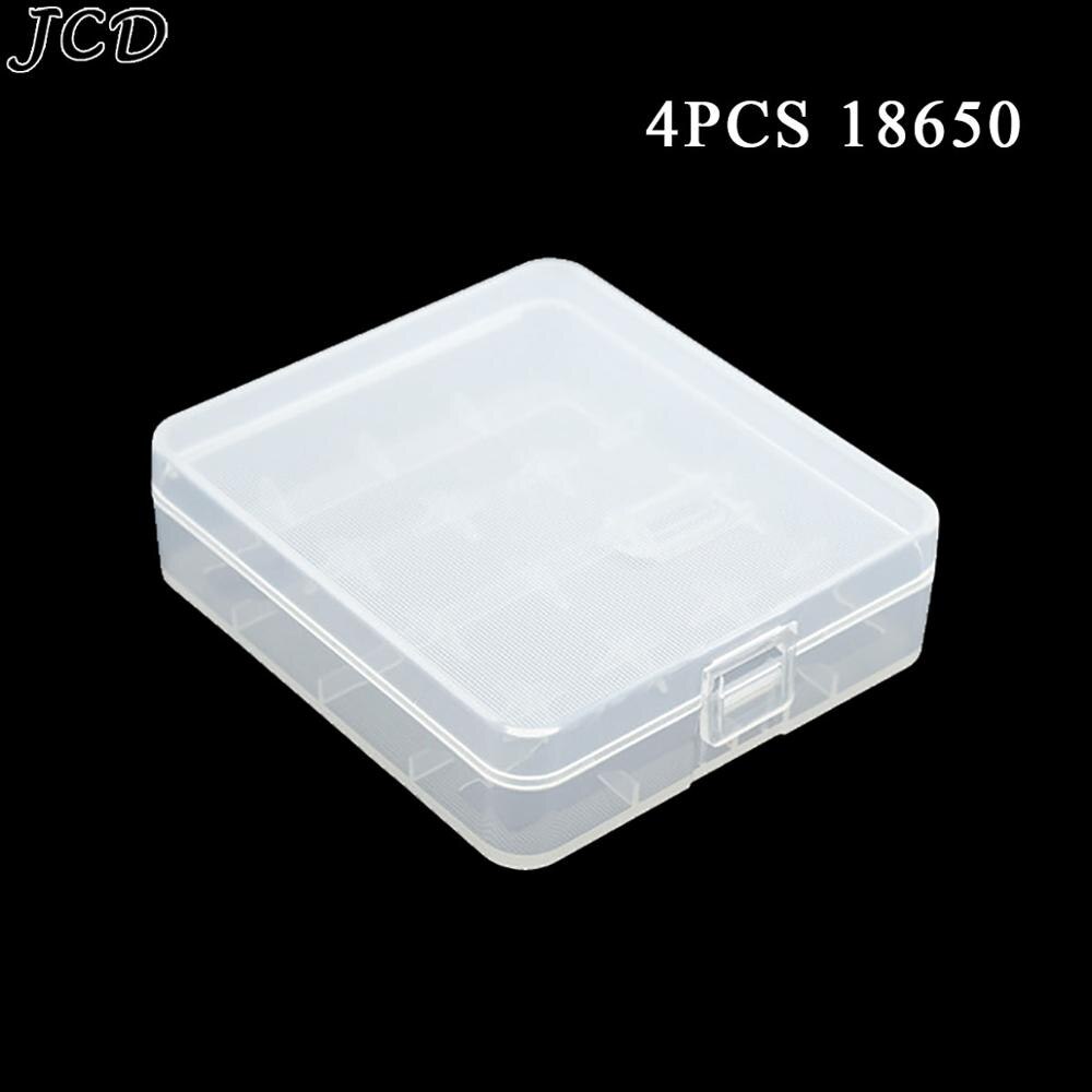 Jcd Hard Plastic 18650 Batterij Opbergdozen Case Houder Met Clip Voor 1/2/4/8x/10X18650 Oplaadbare Batterij Waterdichte Gevallen: 4Slot 18650