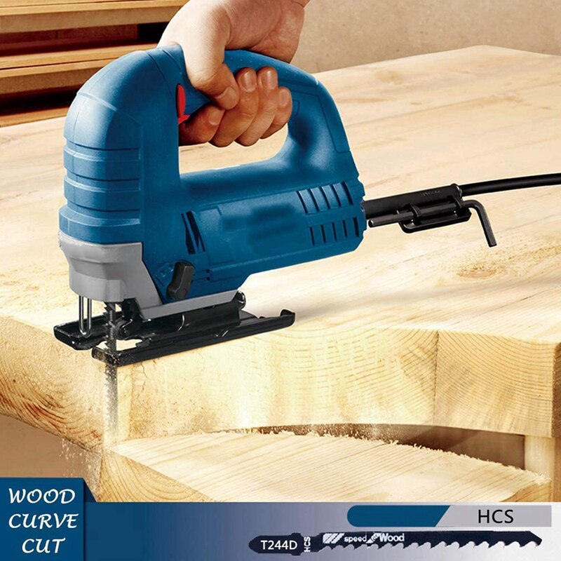 Set van 60 decoupeerzaagbladen met t-schacht voor hout- en kunststof- en metaaldecoupeerzagen, inclusief  t118a t144d t244d voor het zagen van hout en metaal.