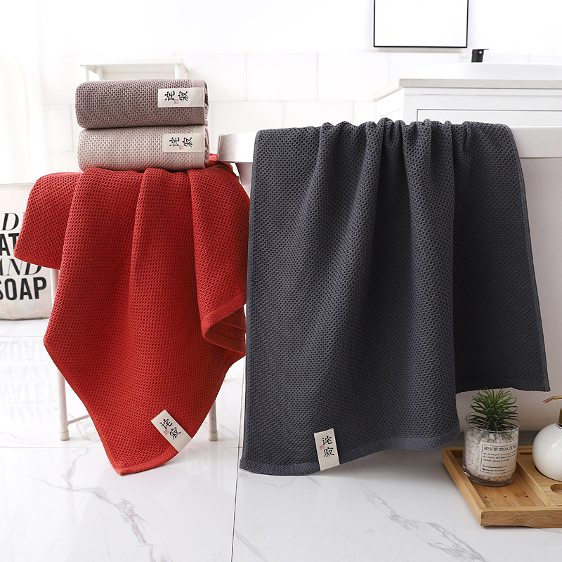 Toalla de gofrado de , accesorios de baño, toalla absorbente de color sólido, fuerte, después del ejercicio, 70x140cm
