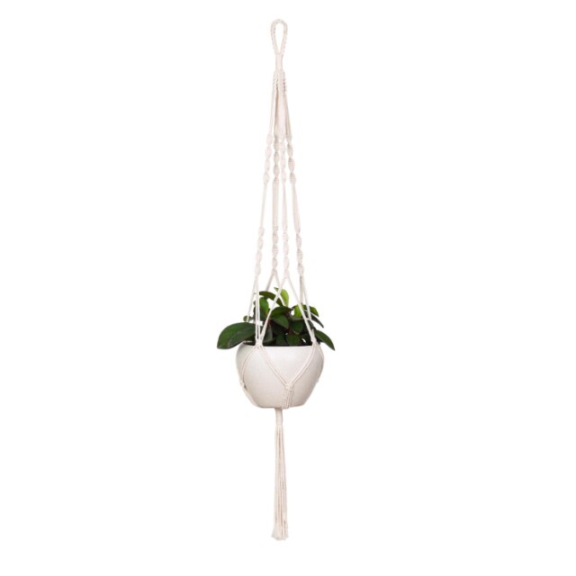 Plant Handgemaakte Macrame Plant Hanger Bloempot Haak Planter Hanger Muur Decor Binnenplaats Tuin Opknoping Mand Room Decor: 08