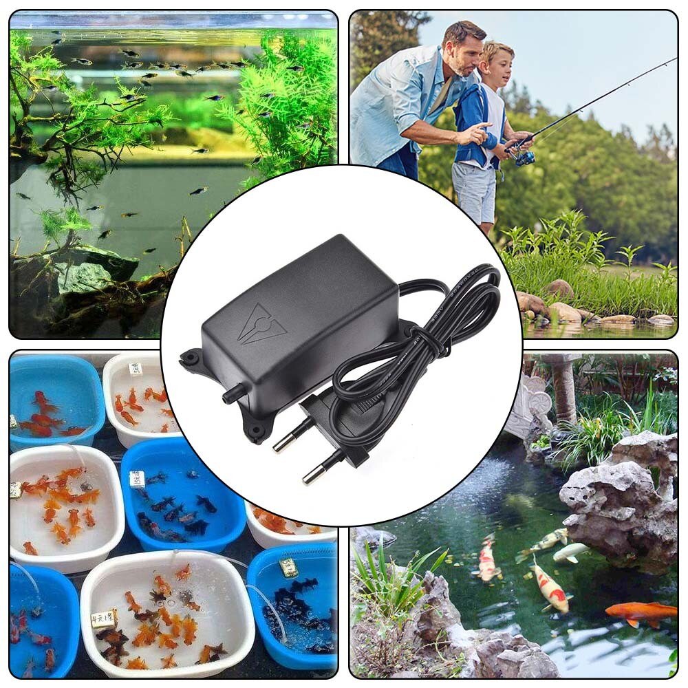 Ultra Low Noise Aquarium Luchtpomp Mini Air Compressor Zuurstof Pomp Voor Aquaria Fish Tank Zuurstof Pomp Slang Lucht Steen pompen Acces