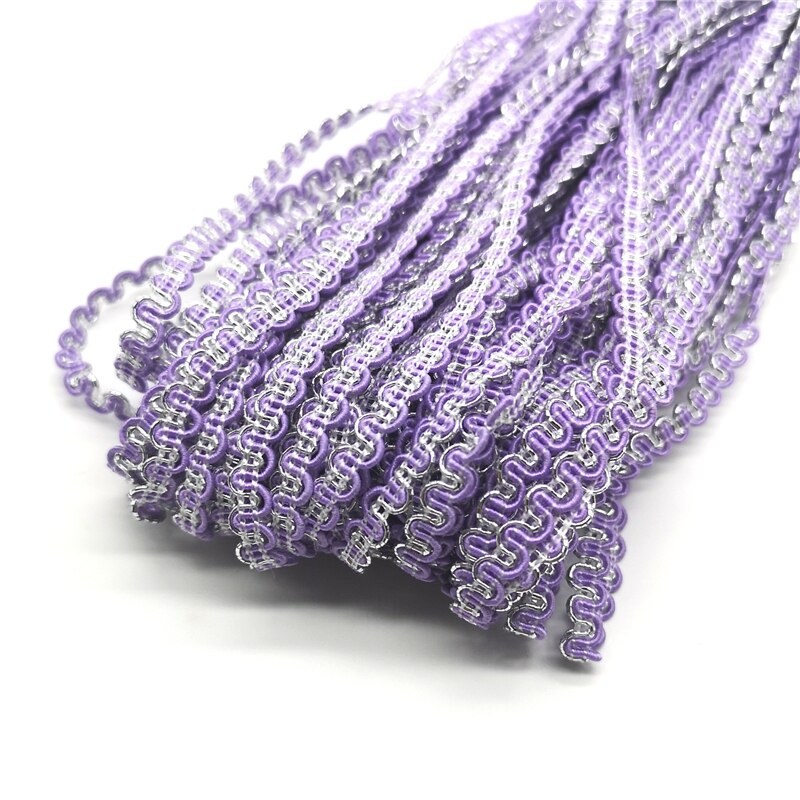 Cinta de encaje ondulado de línea dorada y plateada, 5 yardas, 6mm, vestido de actuación en escenario, disfraz, adornos hechos a mano, accesorios para de boda # Ro: Multicolor