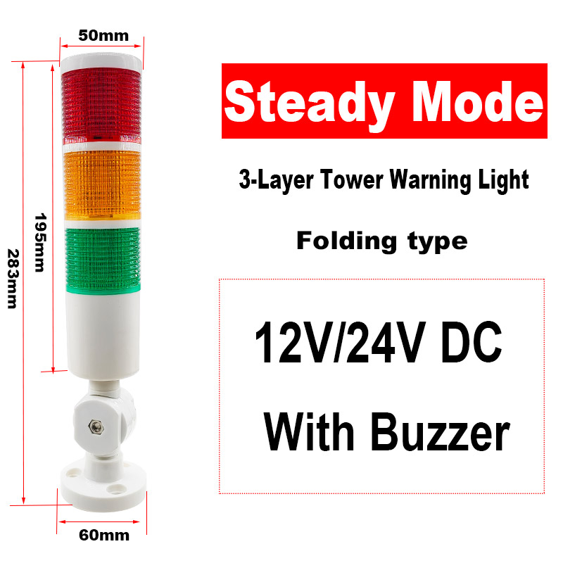 Mehrschichtiges Warnlicht, Werkzeugmaschine, dreifarbiges Licht, LED-Signal, Leuchtturm, Ton, Licht, Alarm, Betrieb, Fehlerlicht, 12/24 V, 220 V: Lila