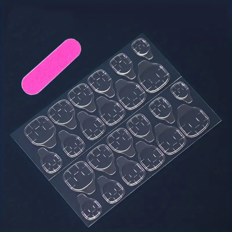 4 ensembles/96 pièces à pression carrée sur les ongles: points dégradés/floral/multicolore. Longueur moyenne brillante avec fichiers et gels. Fête et quotidienne. Détachable