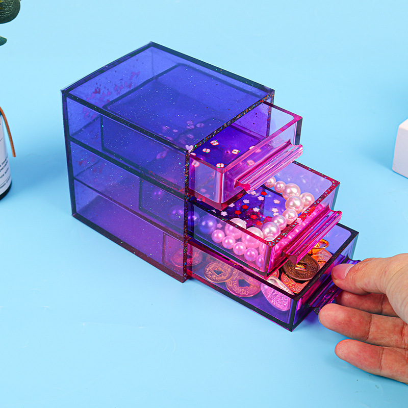 DIY Drawer Storage Box Epoxy Resin Mold Jewelry Tools Jewelry Accessories Handcraft Moulds