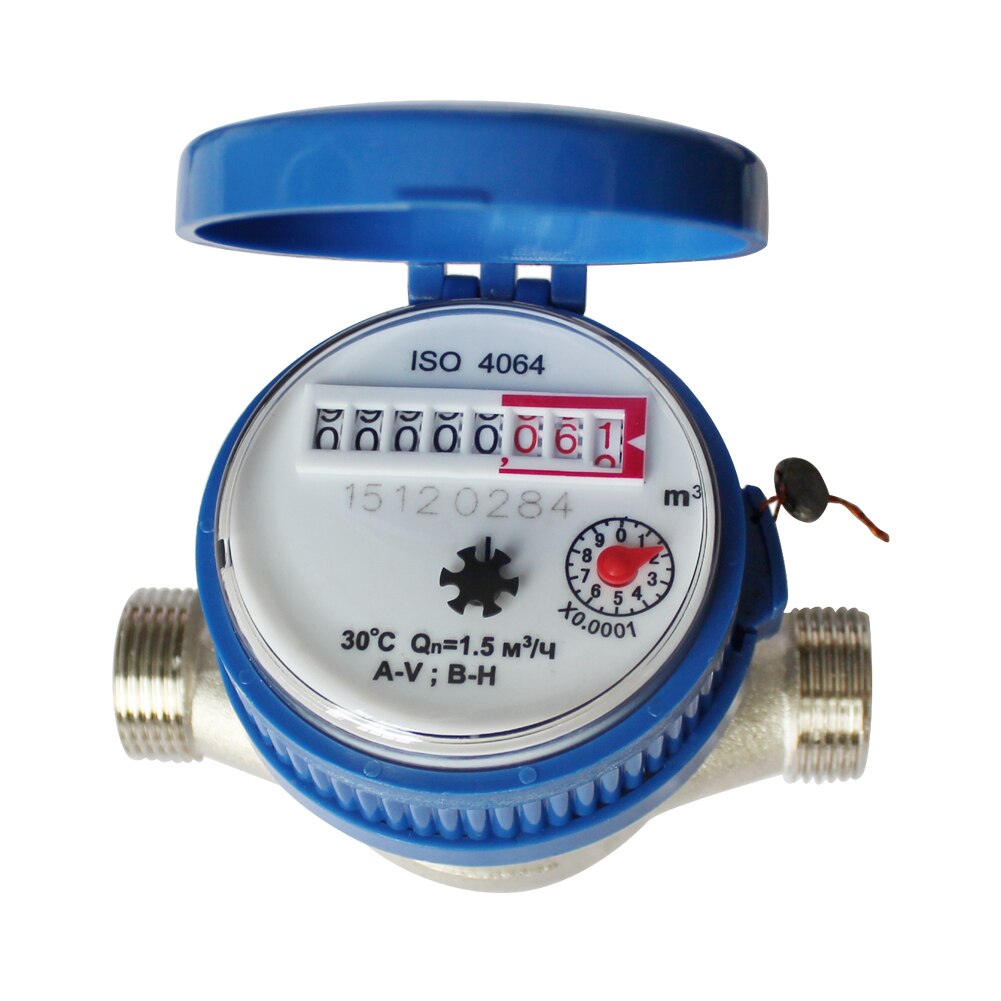 DEWIN Contador De Agua,15 Mm 1/2 Pulgadas Medidor De Agua Fría Medidor