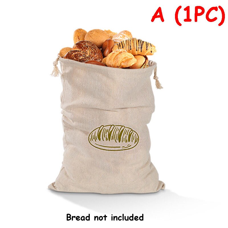 Linnedbrødposer, der kan genanvendes løbebånd til loaf baguette brødopbevaringspose: -en