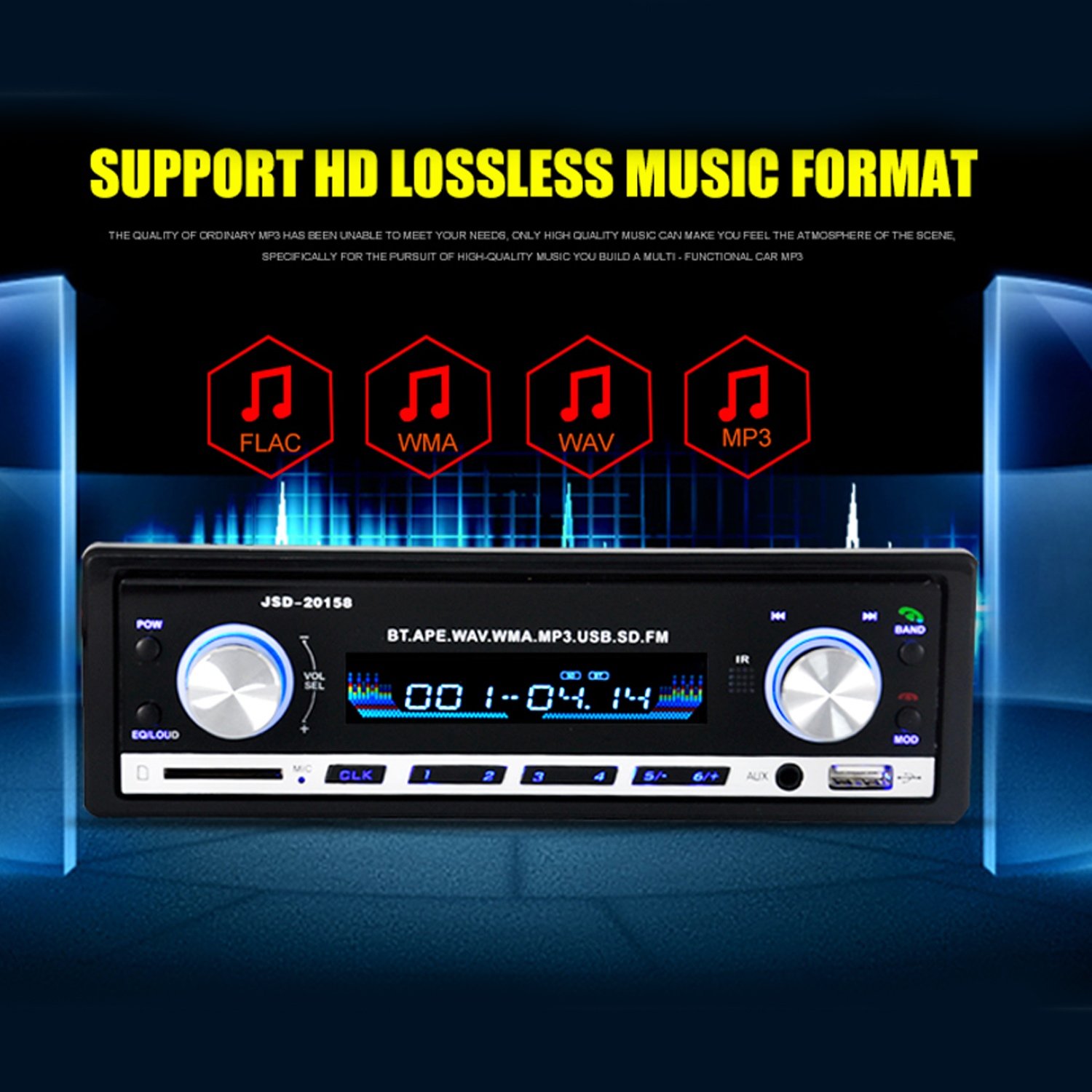 Car radio 12V/24V Bluetooth Autoradio Car Stereo Radio FM Aux Input Receiver SD USB In-dash 1 din Car MP3 Multimedia Player