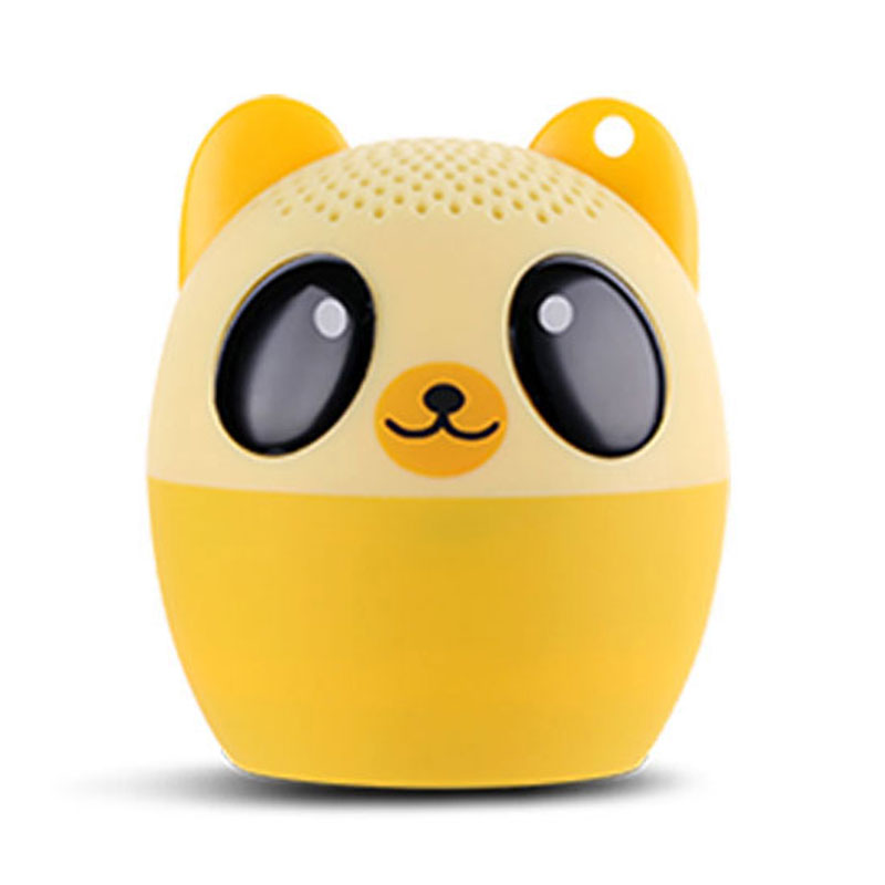 BM6DE Auto Mini Bluetooth Dier Kleine Luidspreker Draadloze Draagbare Muziek Subwoofer Kolom Bass Stereo Speler Luidspreker Kerstmis: YELLOW