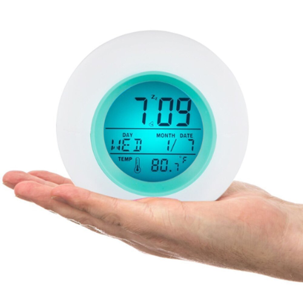 7 Colors Changing LED Display Timer Digital Round ... – Grandado