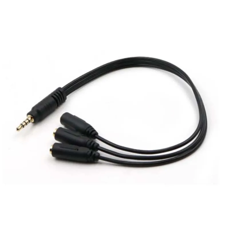 3 Way Port Aux Multi Headphone Earphone Audio Output Splitter Adapter 3.5mm Jack HUB Spliter Cable Extender 1 Male To 3 Female