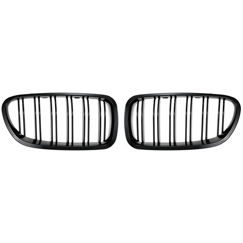 Grill Grille Gloss Black Kidney Sport for BMW F10 F18 F02 F11 M5 10-15 Dual Slat: Default Title