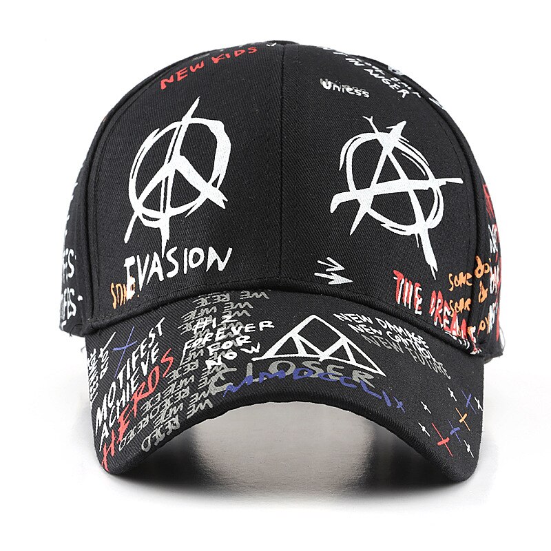 SLECKTON 100% Cotone Hip Hop del Berretto Da Baseball per Gli Uomini e Le Donne Casual Graffiti Snapback Cappello Unisex Cappelli di Moda Ha Raggiunto Il Picco Caps estate