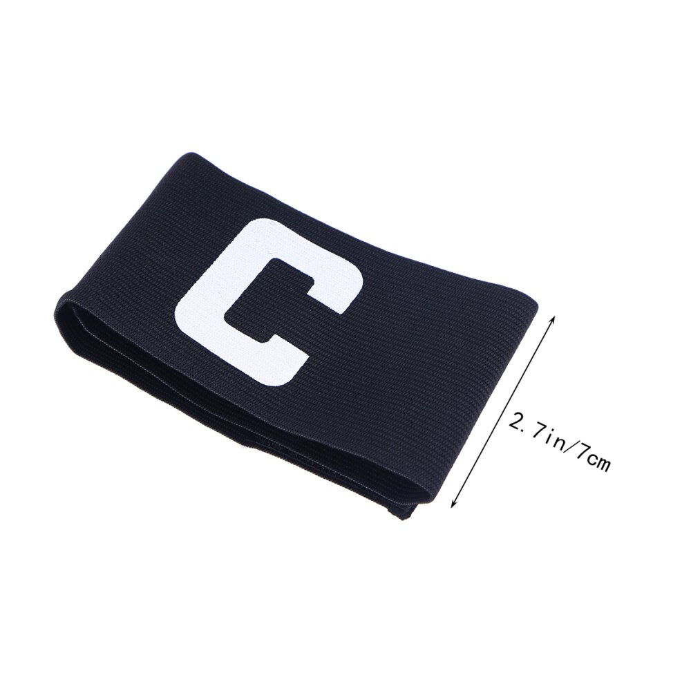 Football Soccer Captain Armband Adjustable Soccer Rugby Basketball Player Bands (Black)