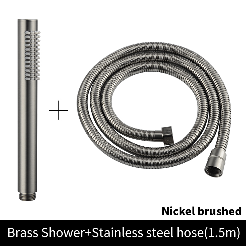 Durcheinander-Duschkopf, wassersparend, für Badezimmer, Handbrause, Sprühgerät-einstellen, Schwarz/Weiß/RoséGold/Badesprinkler aus gebürstetem Nickel/Chrom: Licht Gelb
