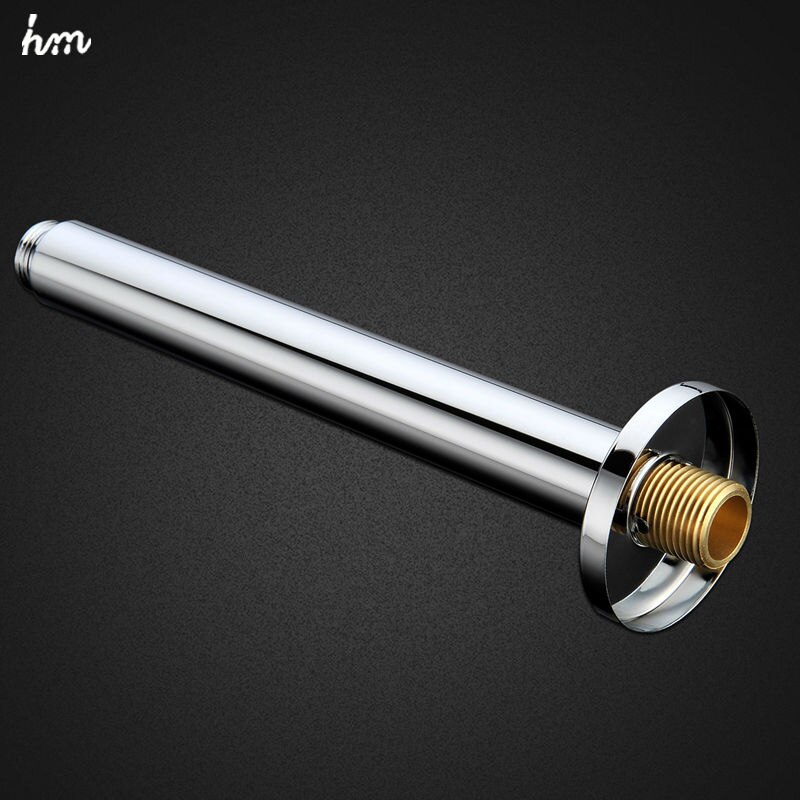 Hm rund top loft bruser væg arm messing med flange til brusehoved forlængelse 25cm længde bruser arme oprindelse guangdong kina