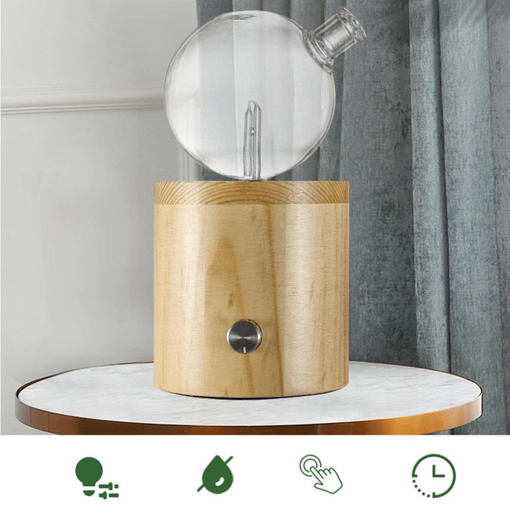 Aroma etherische oliën diffuser vernevelaar houten glas luchtgeur