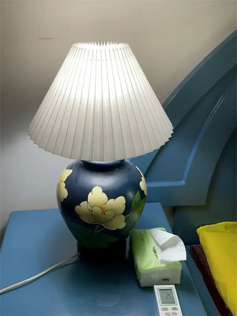 Plissert lampeskjerm lysdeksel japansk stil stoff bordlampe takdekor lampeskjermer belysningstilbehør