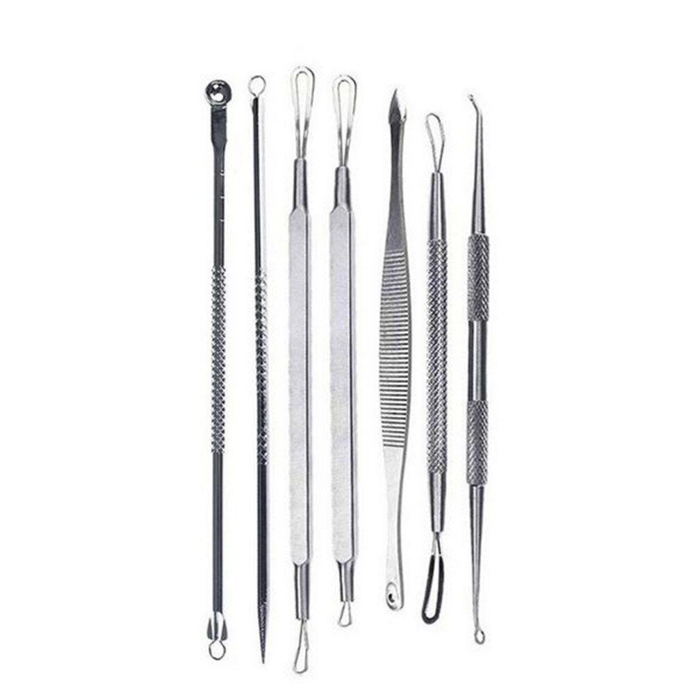 Set van 7 mee-eters, puistjes, comedonen en acne-verwijderaars