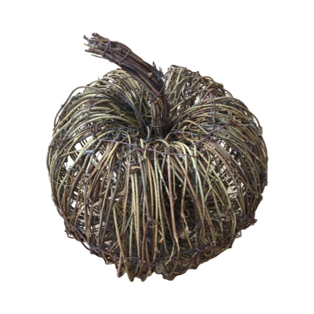 Autumn Home Decoration Harvest Festival Party Decorations Natural Rattan Pumpkins Handmade Pumpkin Fall Decors Halloween Decor: 25cm