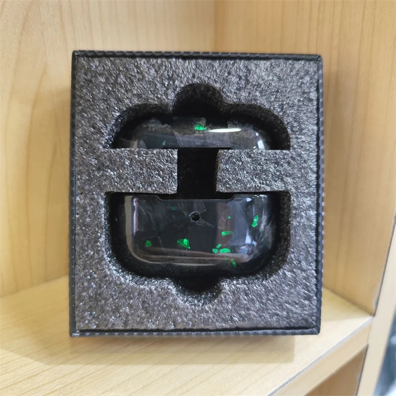 Funda de auriculares de fibra de carbono Real para Apple AirPods Pro 2(2022) auriculares inalámbricos Bluetooth de fibra de carbono para AirPods Pro): 3XS / Narranja oscuro