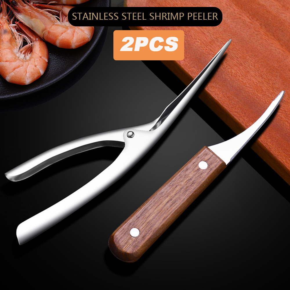 Stainless Steel Shrimp Lobster Cutter Peeling Knifes Shrimp Stripper Shrimp Line Shell Remover Seafood Tools Kitchen Accessories